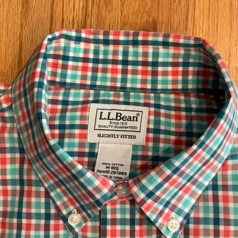 L.L.Bean - Shirt - Multi Plaid - Men’s Size M Reg Slightly Fitted - 100% Cotton - Picture 10 of 11